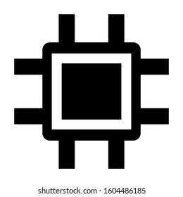 chip processor icon isolated sign symbol vector illustration - Collection of high quality black style vector icons
