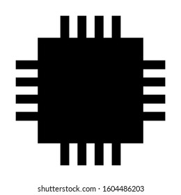 chip processor icon isolated sign symbol vector illustration - Collection of high quality black style vector icons
