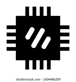 chip processor icon isolated sign symbol vector illustration - Collection of high quality black style vector icons
