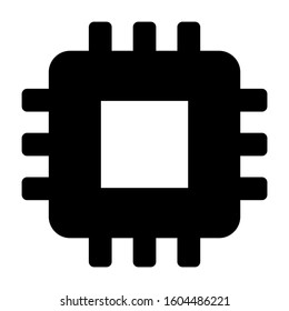 chip processor icon isolated sign symbol vector illustration - Collection of high quality black style vector icons
