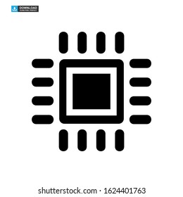 chip processor icon isolated sign symbol vector illustration - high quality black style vector icons
