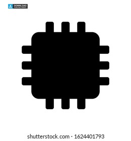 chip processor icon isolated sign symbol vector illustration - high quality black style vector icons
