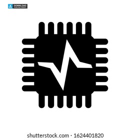 chip processor icon isolated sign symbol vector illustration - high quality black style vector icons
