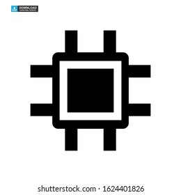 chip processor icon isolated sign symbol vector illustration - high quality black style vector icons
