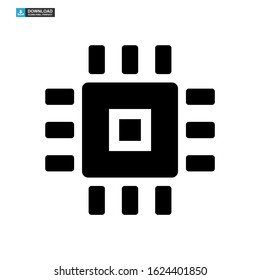 chip processor icon isolated sign symbol vector illustration - high quality black style vector icons
