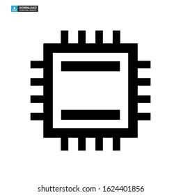 chip processor icon isolated sign symbol vector illustration - high quality black style vector icons
