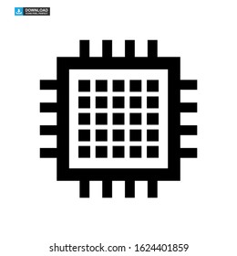 chip processor icon isolated sign symbol vector illustration - high quality black style vector icons
