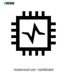chip processor icon isolated sign symbol vector illustration - high quality black style vector icons
