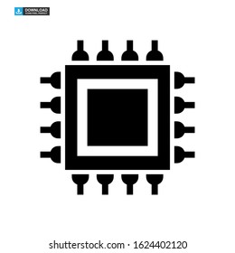 chip processor icon isolated sign symbol vector illustration - high quality black style vector icons
