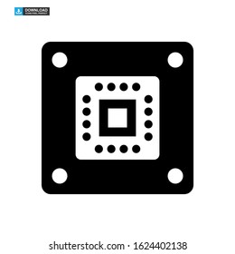 chip processor icon isolated sign symbol vector illustration - high quality black style vector icons

