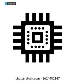 chip processor icon isolated sign symbol vector illustration - high quality black style vector icons
