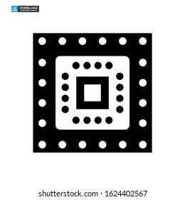 chip processor icon isolated sign symbol vector illustration - high quality black style vector icons
