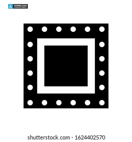 chip processor icon isolated sign symbol vector illustration - high quality black style vector icons
