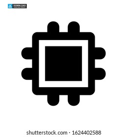 chip processor icon isolated sign symbol vector illustration - high quality black style vector icons
