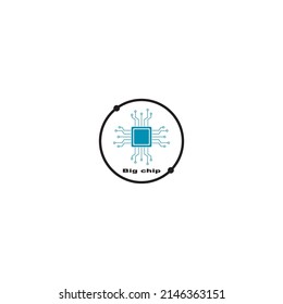 chip processor vector icon illustration design