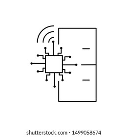 Chip refrigerator icon. Element of Internet in life icon