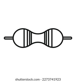 Chip resistor icon outline vector. Electrical circuit. Computer energy