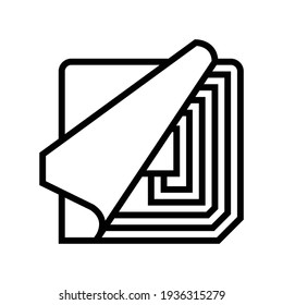 chip rfid copper wire component line icon vector. chip rfid copper wire component sign. isolated contour symbol black illustration