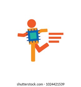 Chip Run Logo Icon Design