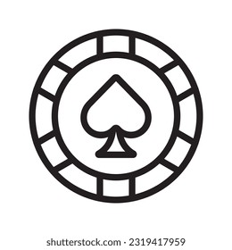 Chip Sekop Casino Icon In Trendy Design Vector Eps 10
