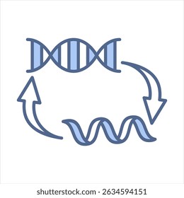 Secuenciación de chips Ilustración vectorial de iconos azules