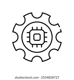 Chip Setting vector icon stock illustration