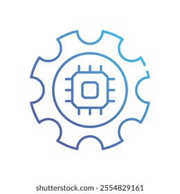 Chip Setting vector icon stock illustration