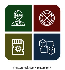 Chipsatz für einfache Symbole. Enthält Symbole wie Techniker, Roulette, SD-Karte, Packet, kann für Web, Handy und Logo verwendet werden