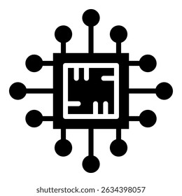 Colección de icono de Vector simple de chip