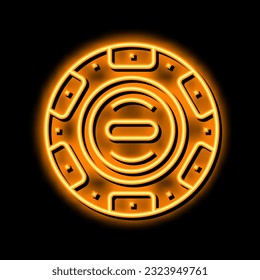 chip slot game neon light sign vector. chip slot game illustration