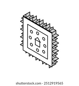 chip of smart home system isometric icon vector. chip of smart home system sign. isolated symbol illustration