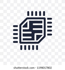 Chip transparent icon. Chip symbol design from Artificial Intellegence collection.
