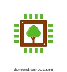 Chip Tree Logo Icon Design