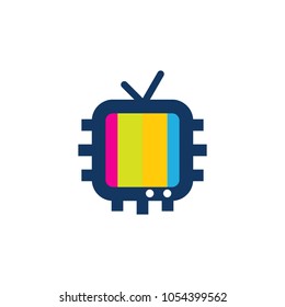 Chip Tv Logo Icon Design