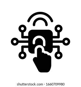 chip vector glyph color icon 