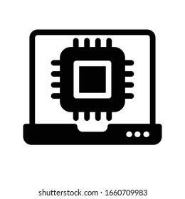chip vector glyph color icon 