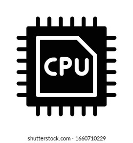 chip vector glyph color icon 