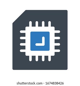 Farbsymbol der Chip-Vektorillustration 