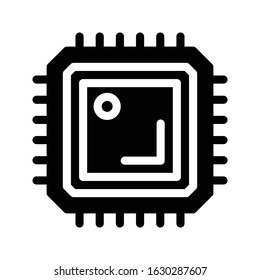 chip vector glyph flat icon
