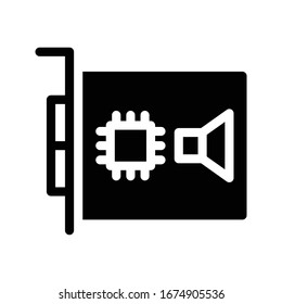chip vector glyph flat icon 