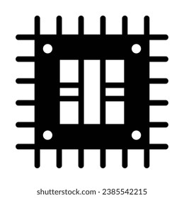 Chip Vector Glyph Icon For Personal And Commercial Use.
