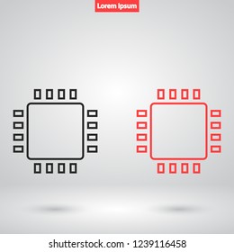 chip vector icon 10 eps