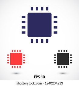 chip vector icon 10 eps