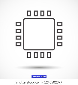 chip vector icon 10 eps