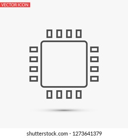 chip vector icon 10 eps