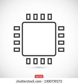 chip vector icon 10 eps