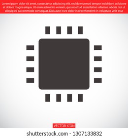 chip vector icon 10 eps