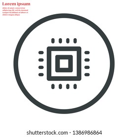 chip vector icon 10 eps , Lorem ipsum Flat design