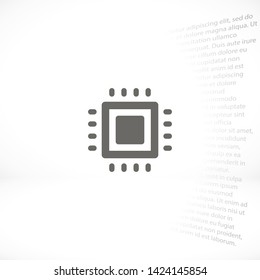 chip vector icon 10 eps , Lorem ipsum Flat design
