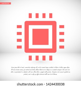 chip vector icon 10 eps , Lorem ipsum Flat design